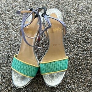 Christian louboutins pastel heels